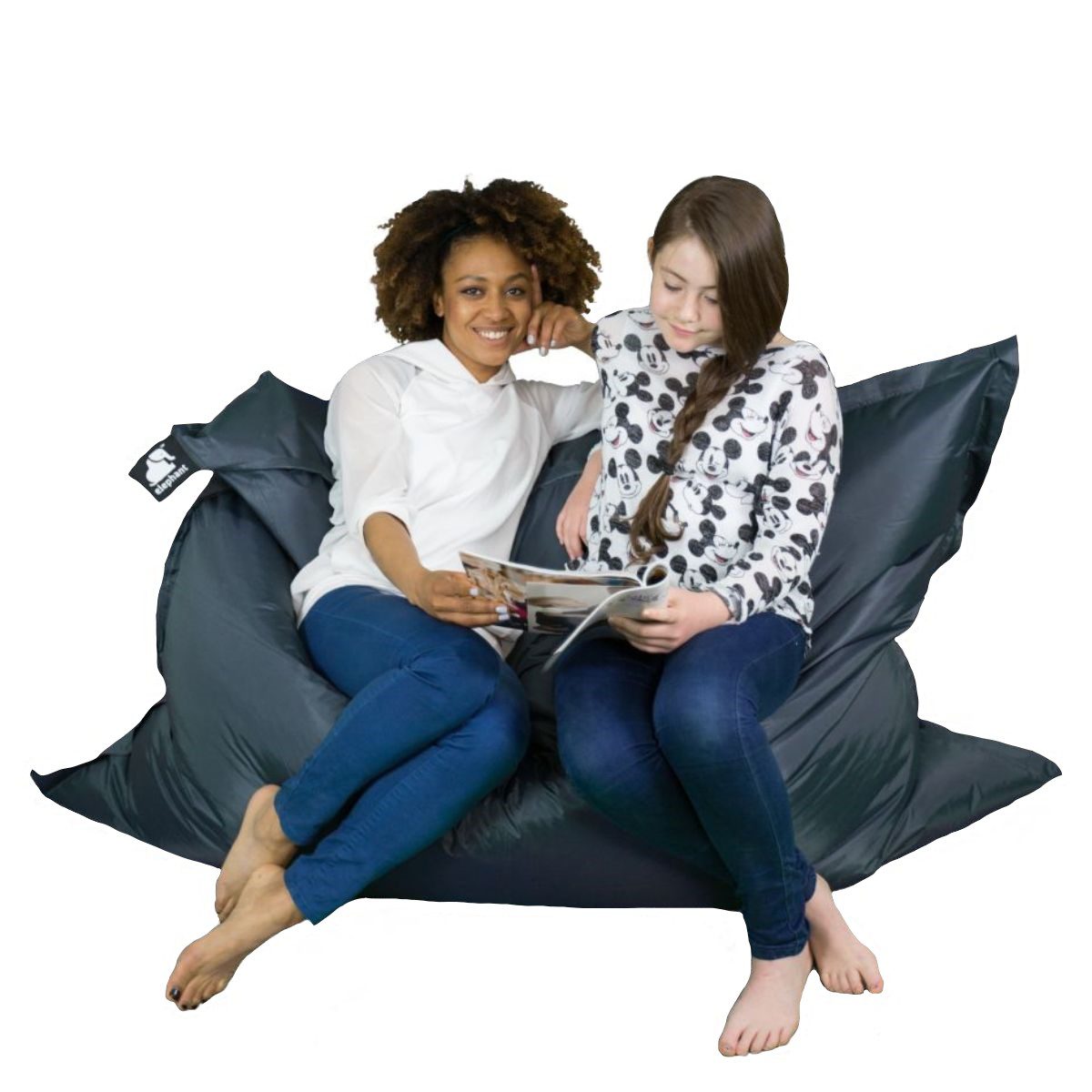 ELJUMBB-SKGY - Large Grey Jumbo Bean Bag - 1