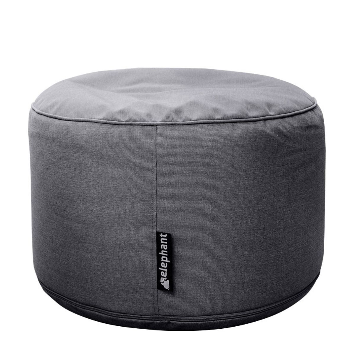 Grey Pouffe Outdoor Footstool
