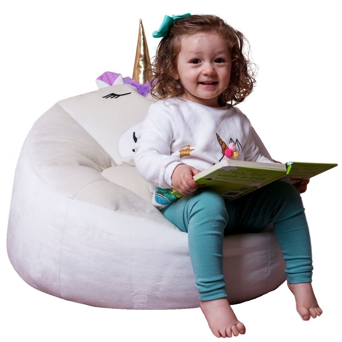 Velvet Unicorn Bean Bag