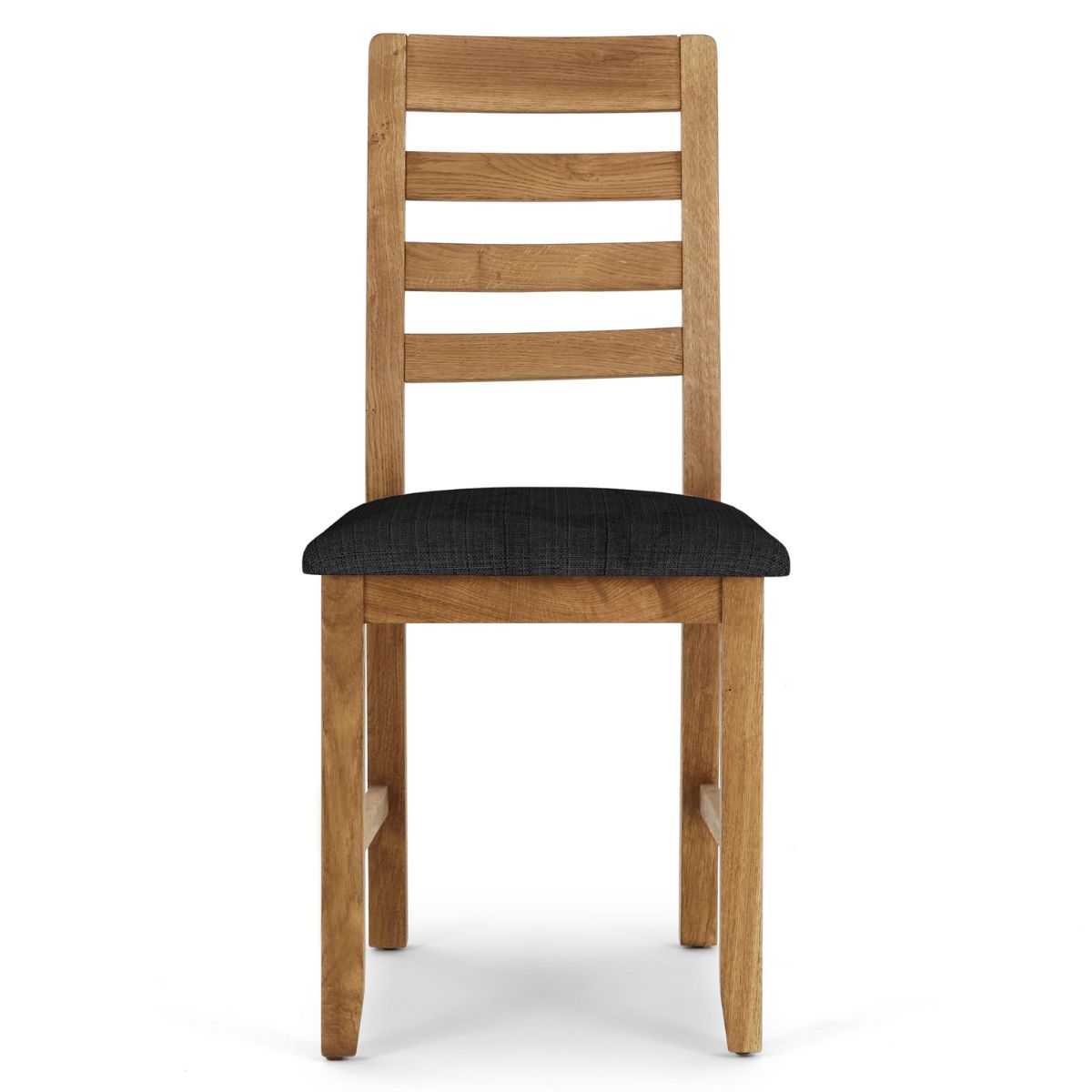 Eileen Slatted Oak Dining Chair Black - 2