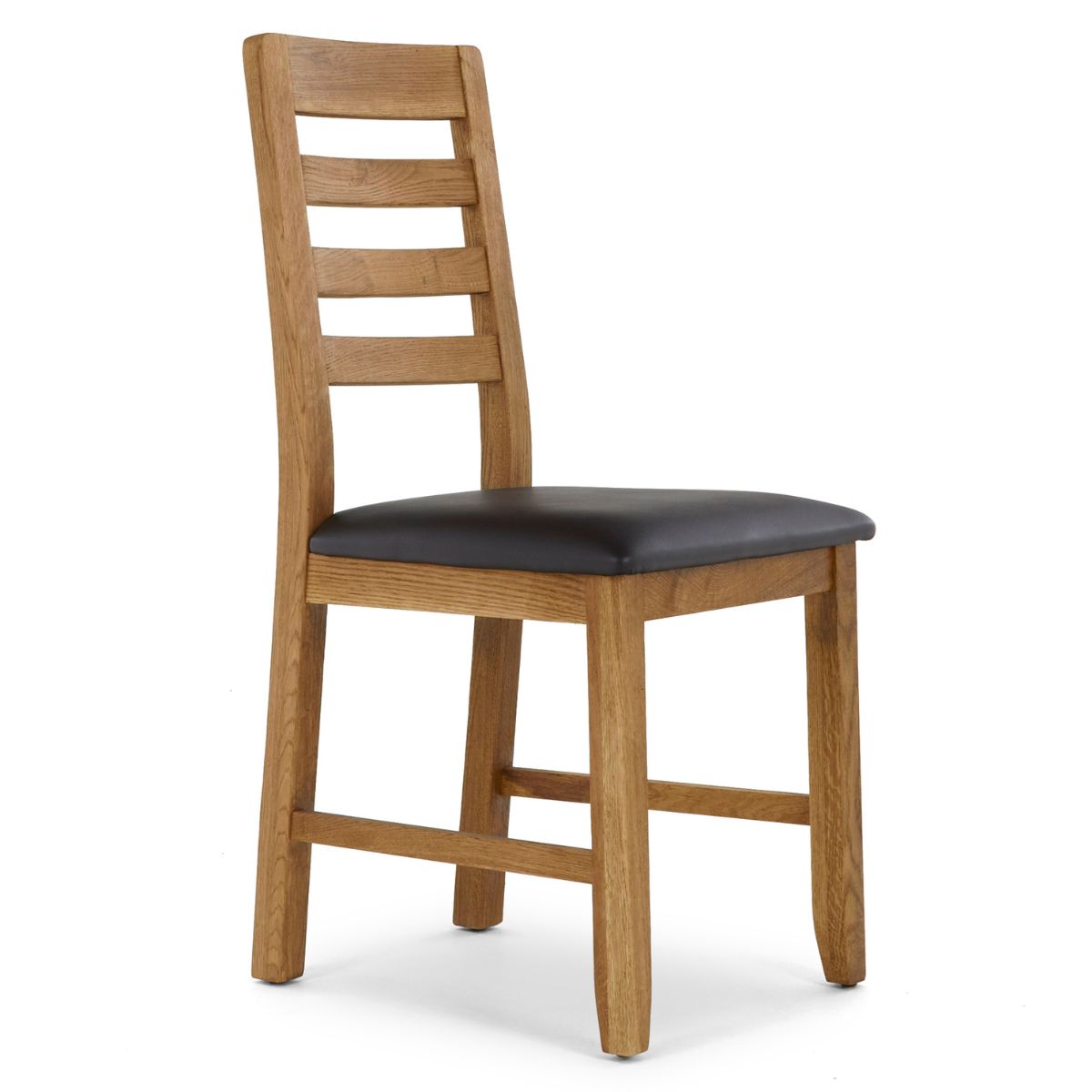 Eileen Slatted Oak Dining Chair Brown - 1