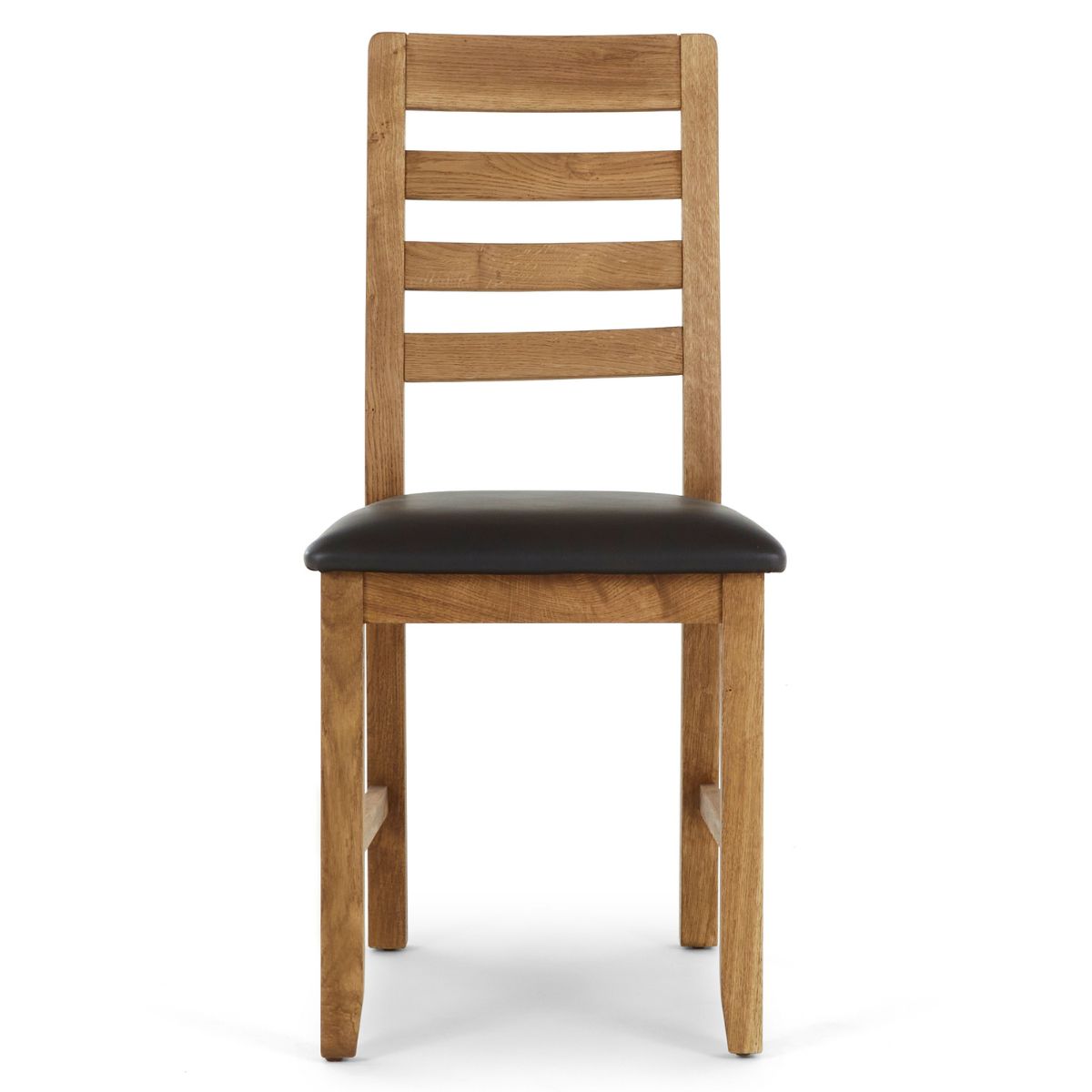 Eileen Slatted Oak Dining Chair Brown - 2