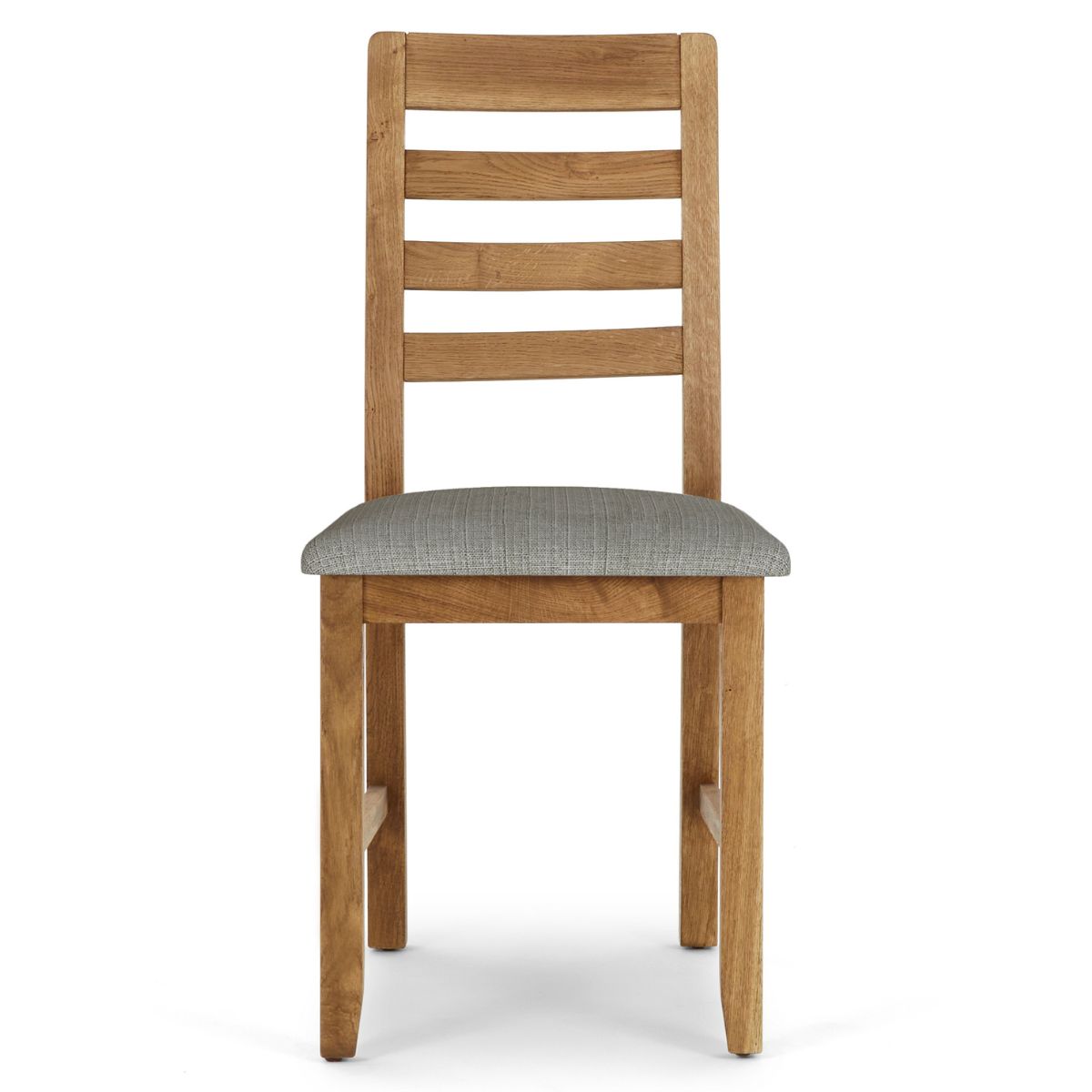 Eileen Slatted Oak Dining Chair Grey - 2