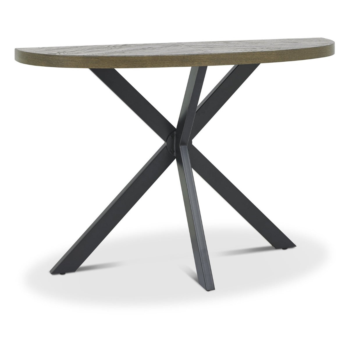 Elliot Weathered Oak Console Table - 1