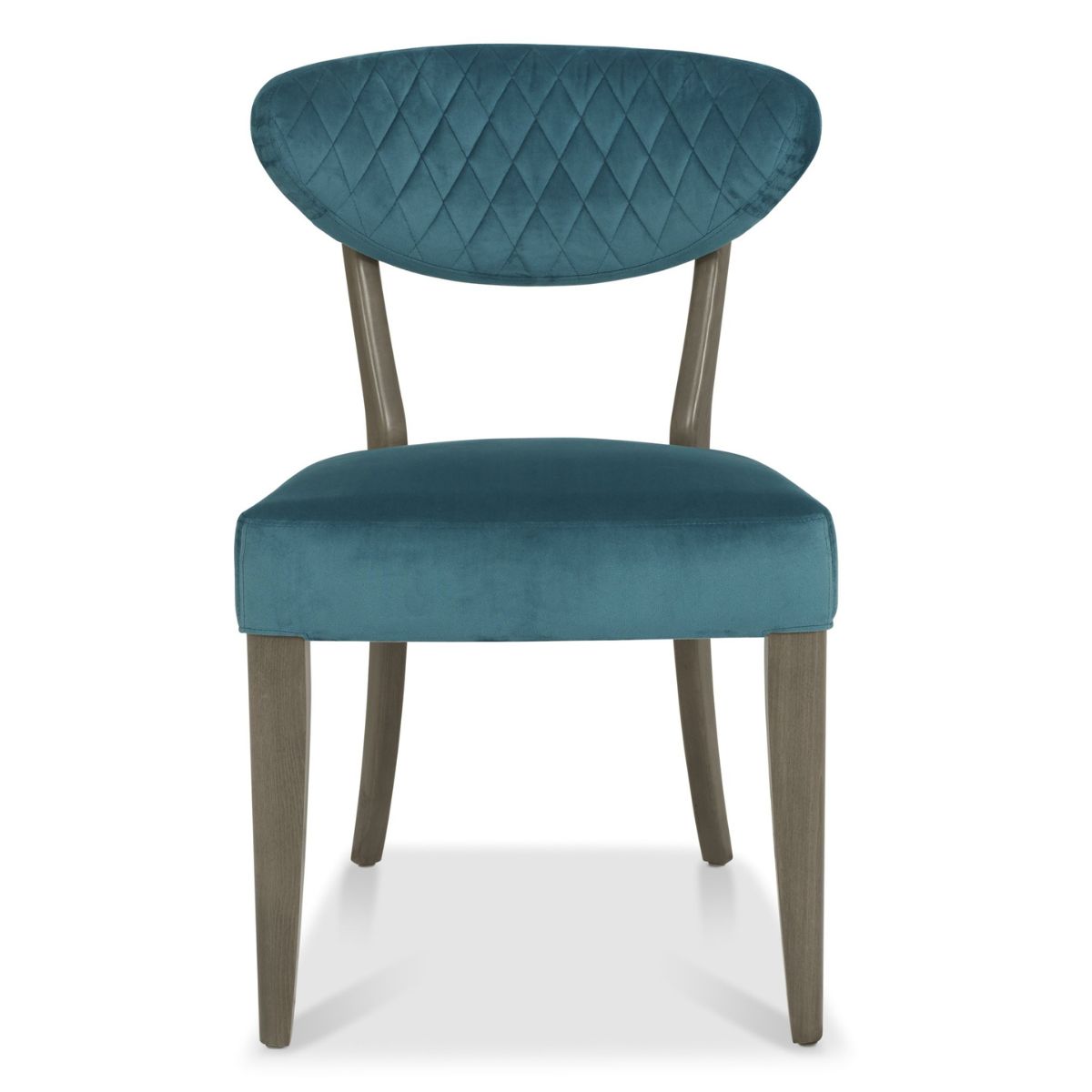 Elliot Fumed Oak Dining Chair Blue - 2
