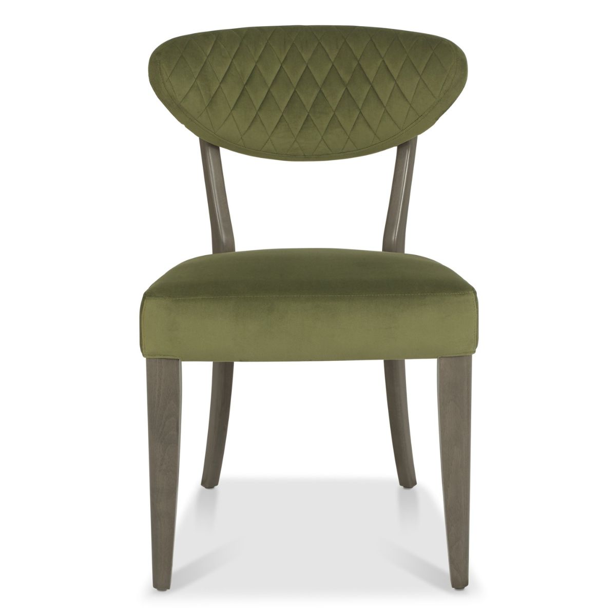 Elliot Fumed Oak Dining Chair Green - 2