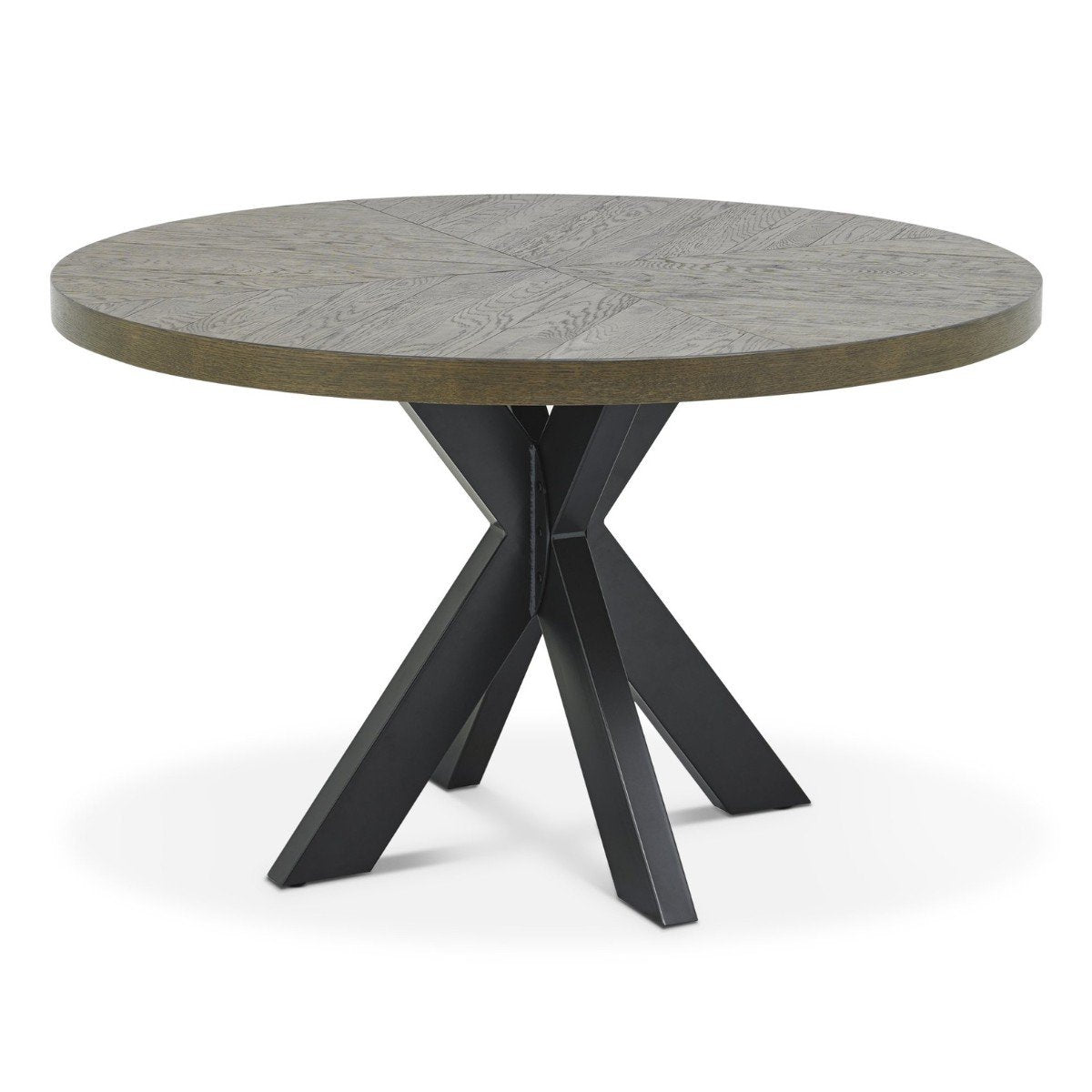 Elliot Weathered Oak Round Dining Table - 1