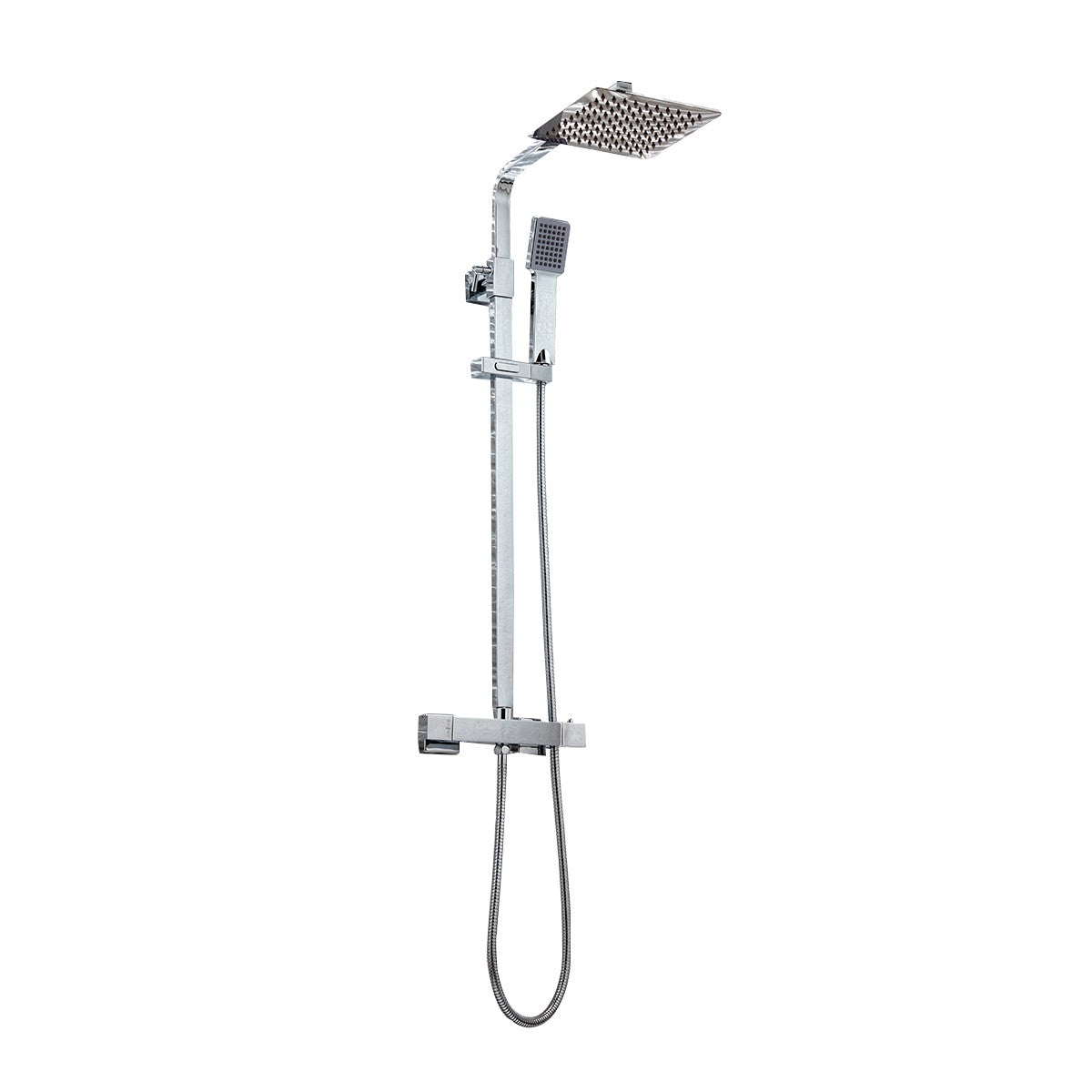 Elliot Square Rigid Riser Shower Chrome - 1