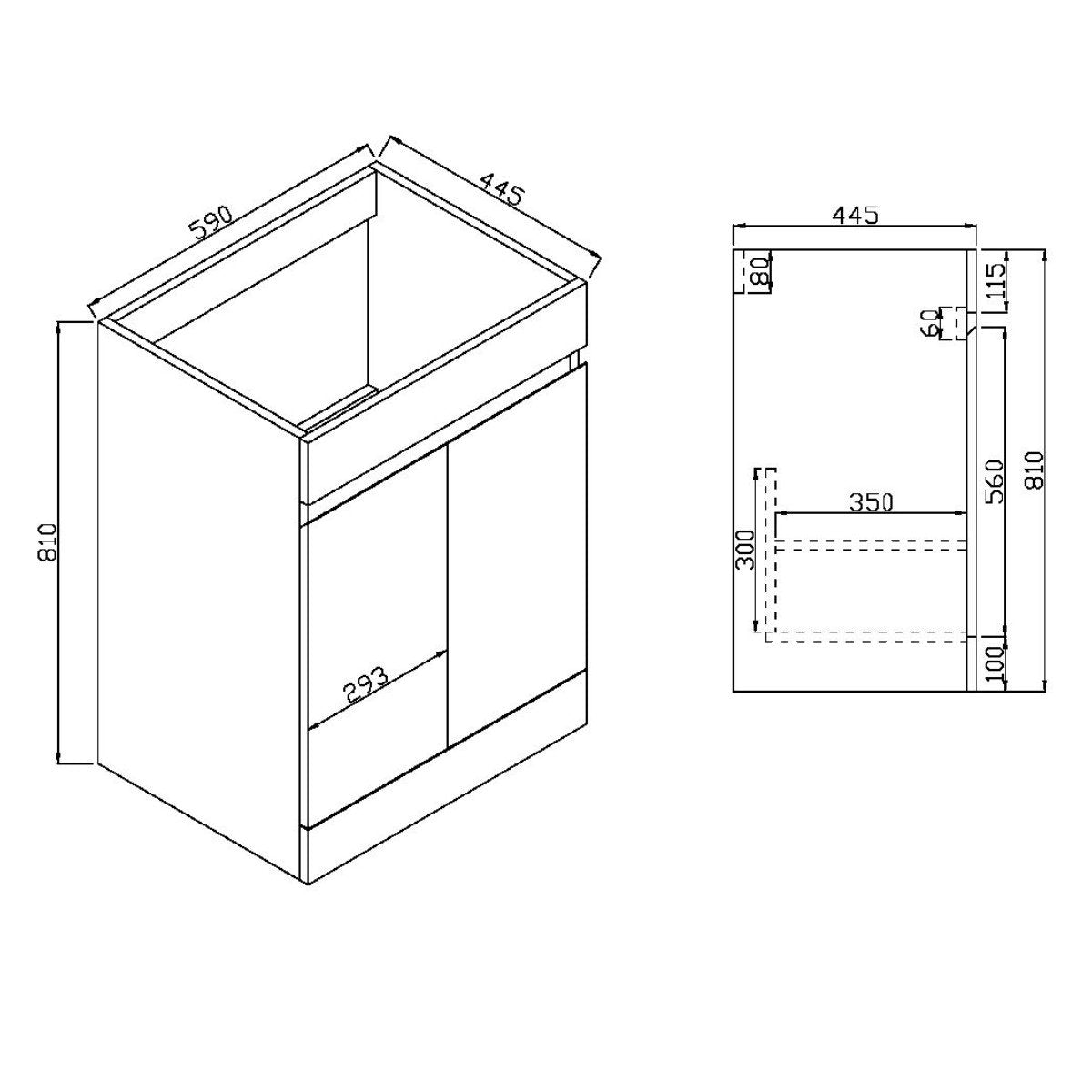 Empire 600 Vanity Cabinet