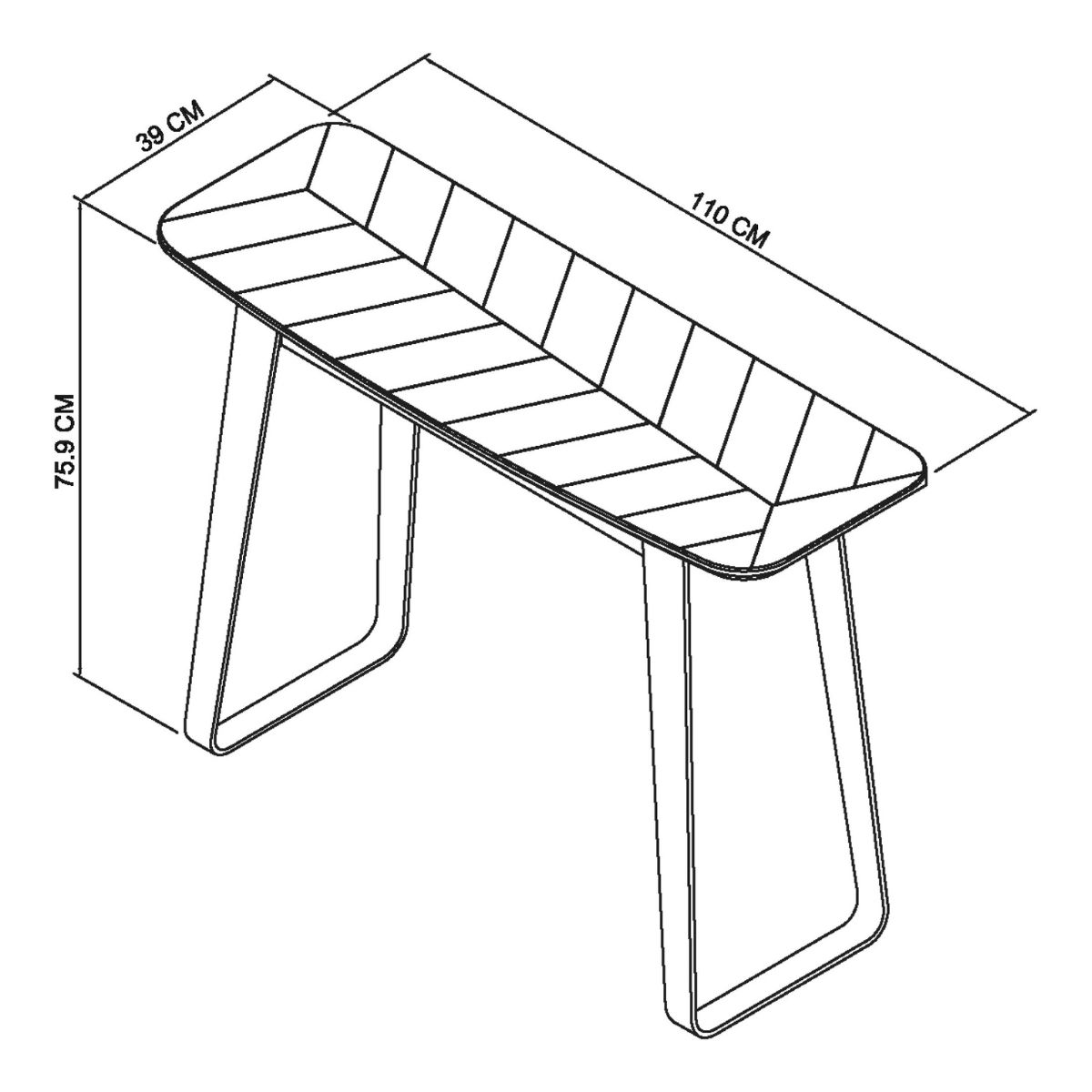 Enfield Rustic Oak Console Table 3