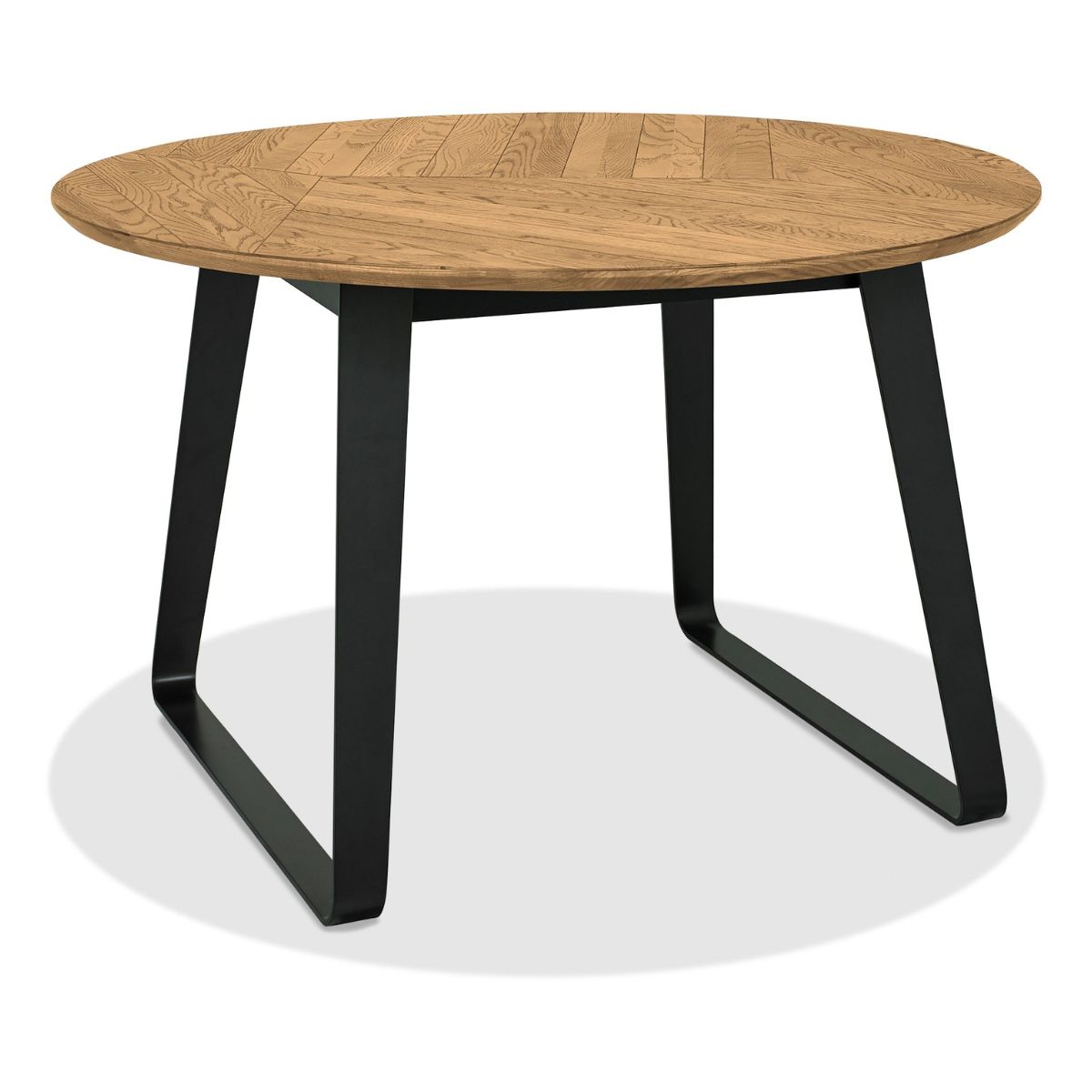 Enfield Oak and Metal Dining Table