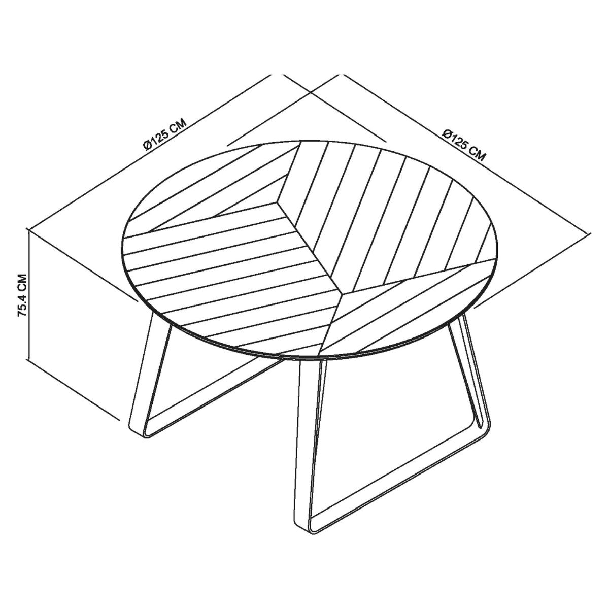 Enfield Rustic Oak Round Dining Table 3