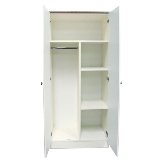 Oak and Ivory Painted Wardrobe