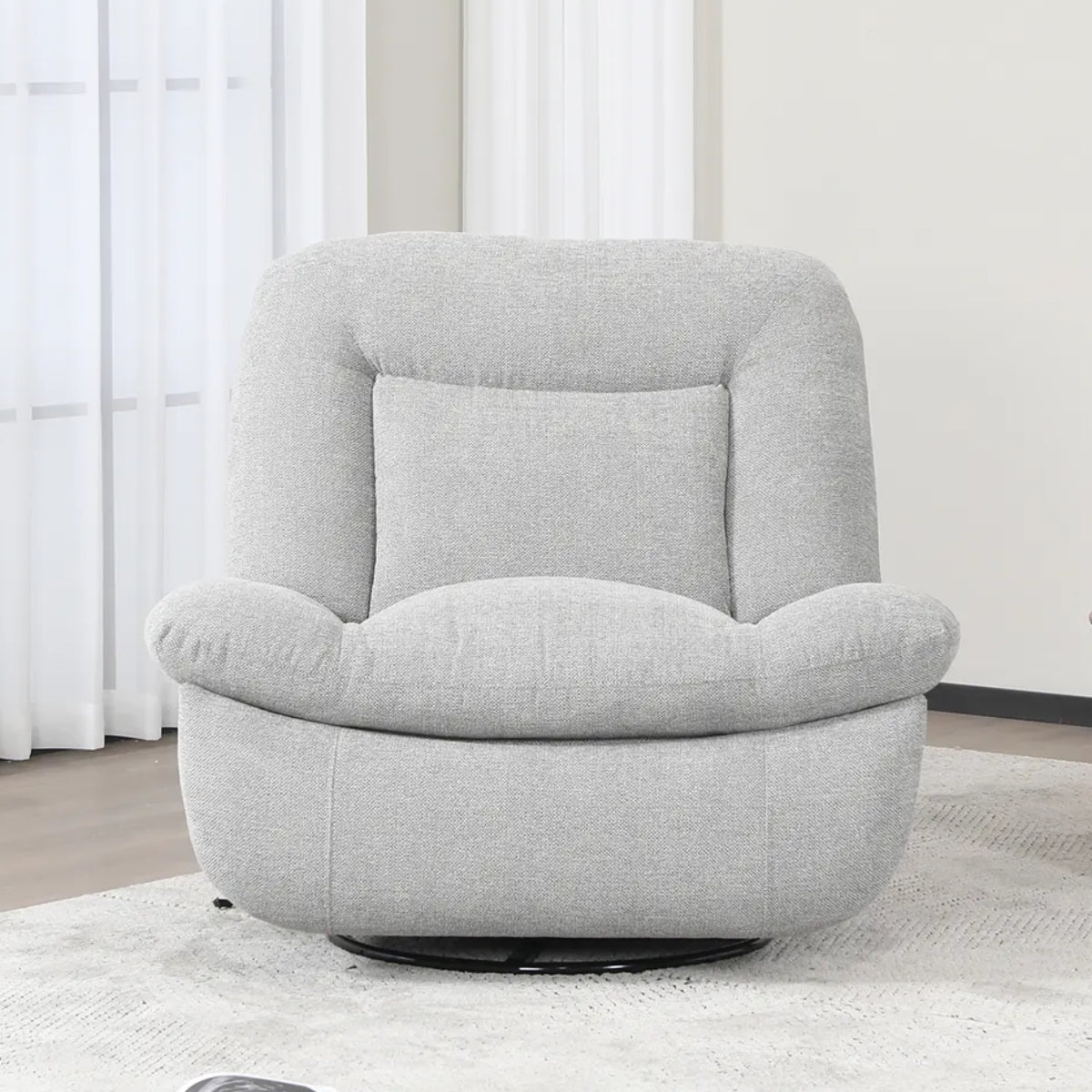 EvansElectricReclinerChairLightGrey-3