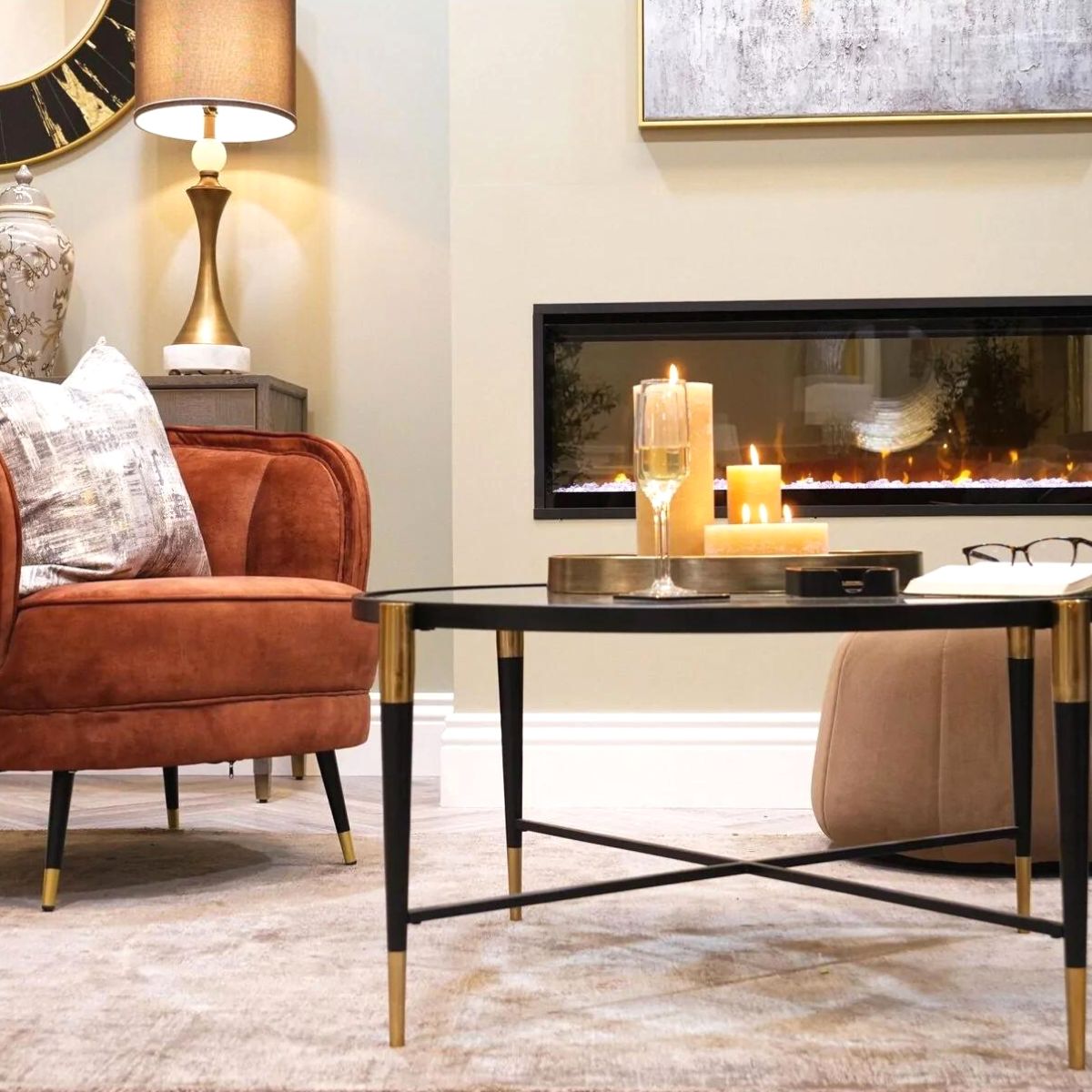 FCH025 - Alpha Oval Mirrored Tray - 4