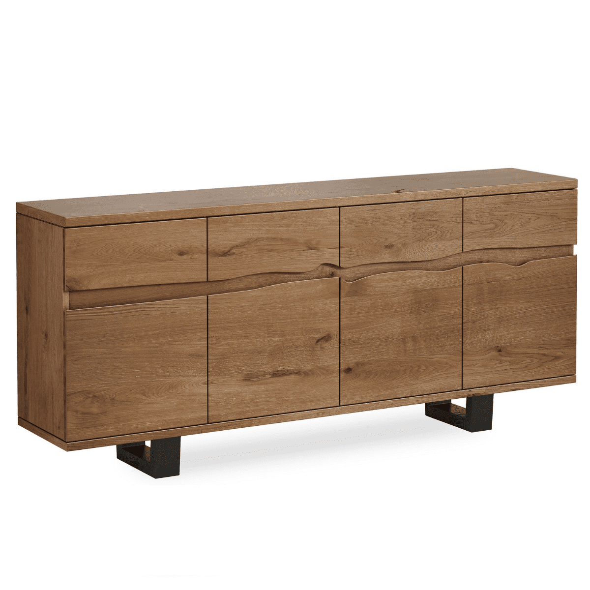 G4329 - Heatherfield 4 Door Metal and Oak Sideboard