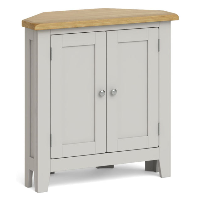 G5161 - Gentry Grey Corner Cupboard
