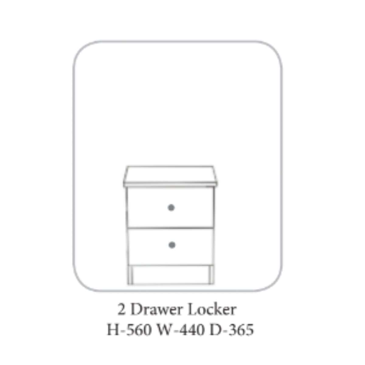 Glandor Light Grey Bedside Table