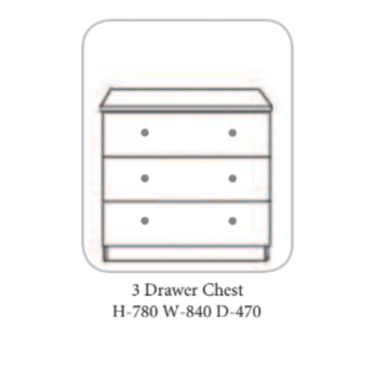 Glandor Light Grey Wood Chest of Drawers