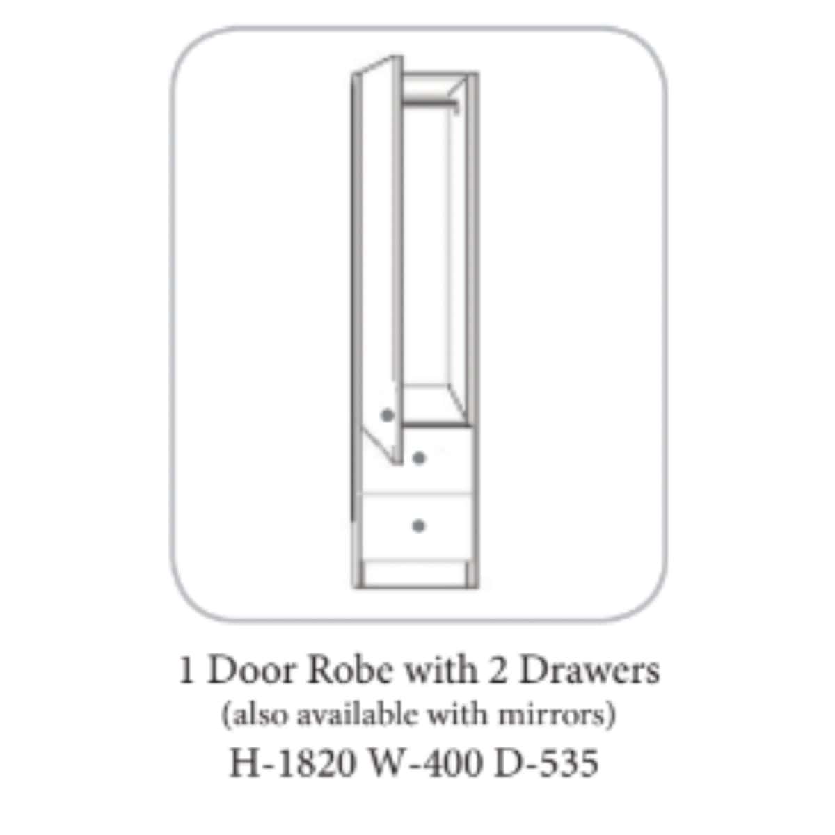 Erne Wardrobe Ivory & Oak - 19 Options