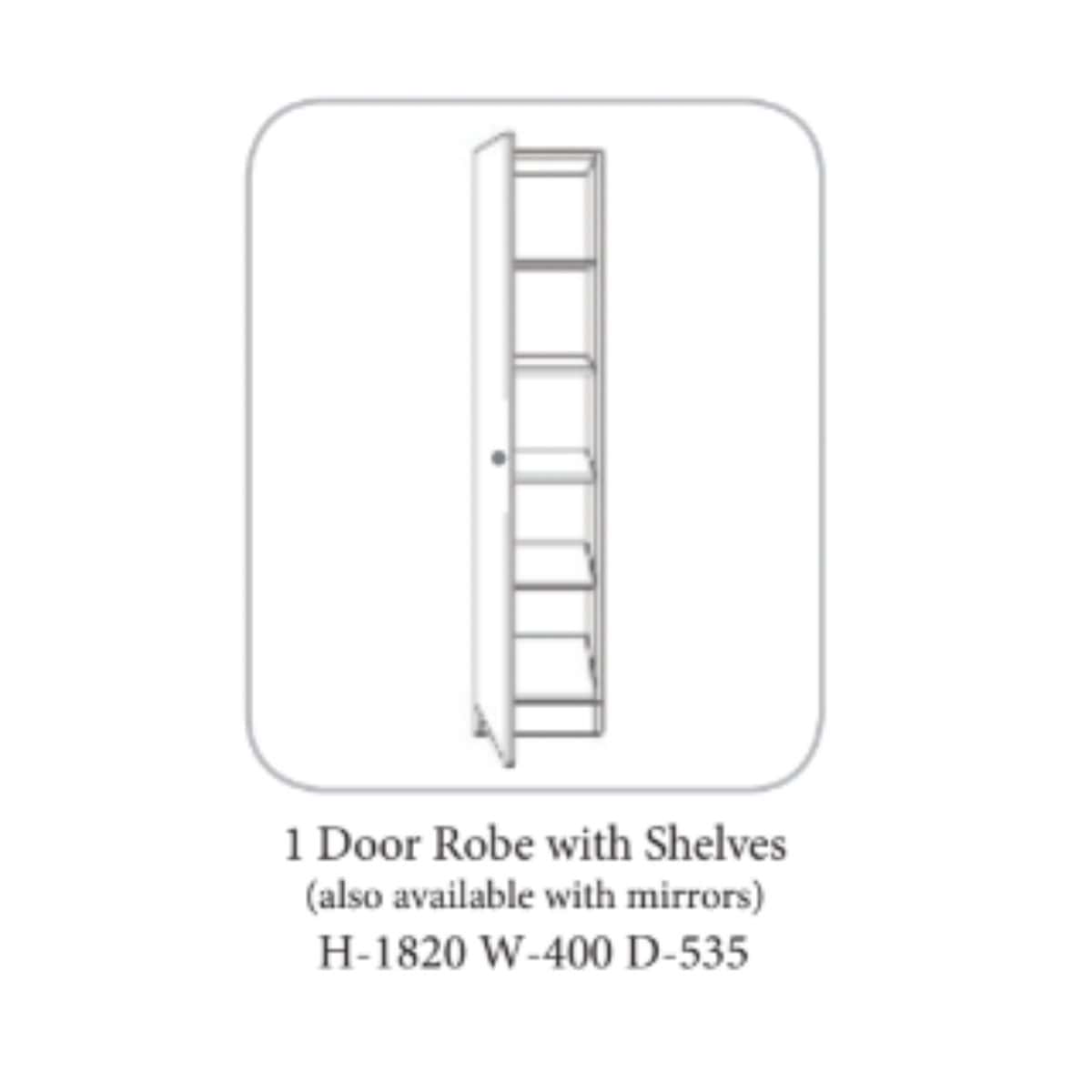 Glandor Light Grey Wood Wardrobe