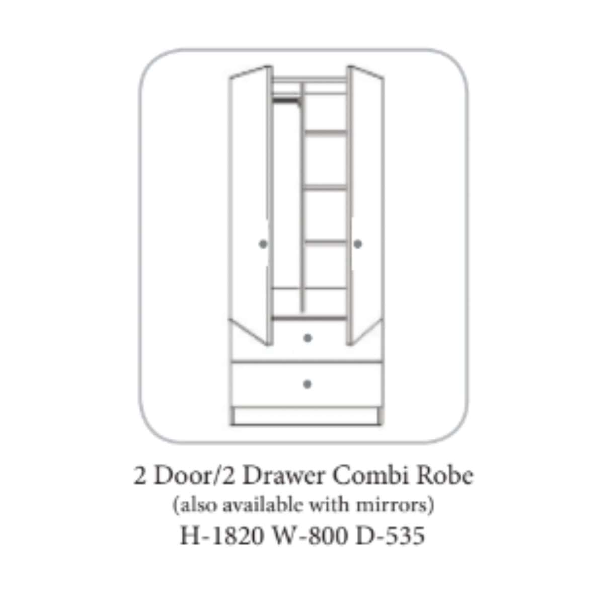 Erne Wardrobe Ivory & Oak - 19 Options