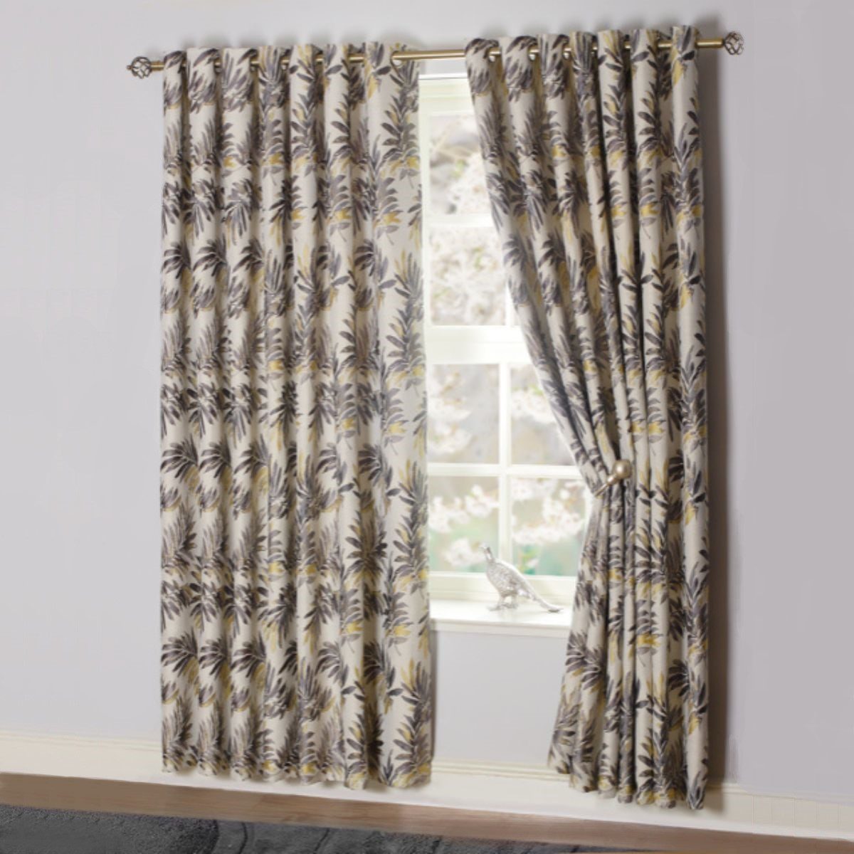 Highgrove Ready-Made Steel Grey Eyelet Curtains