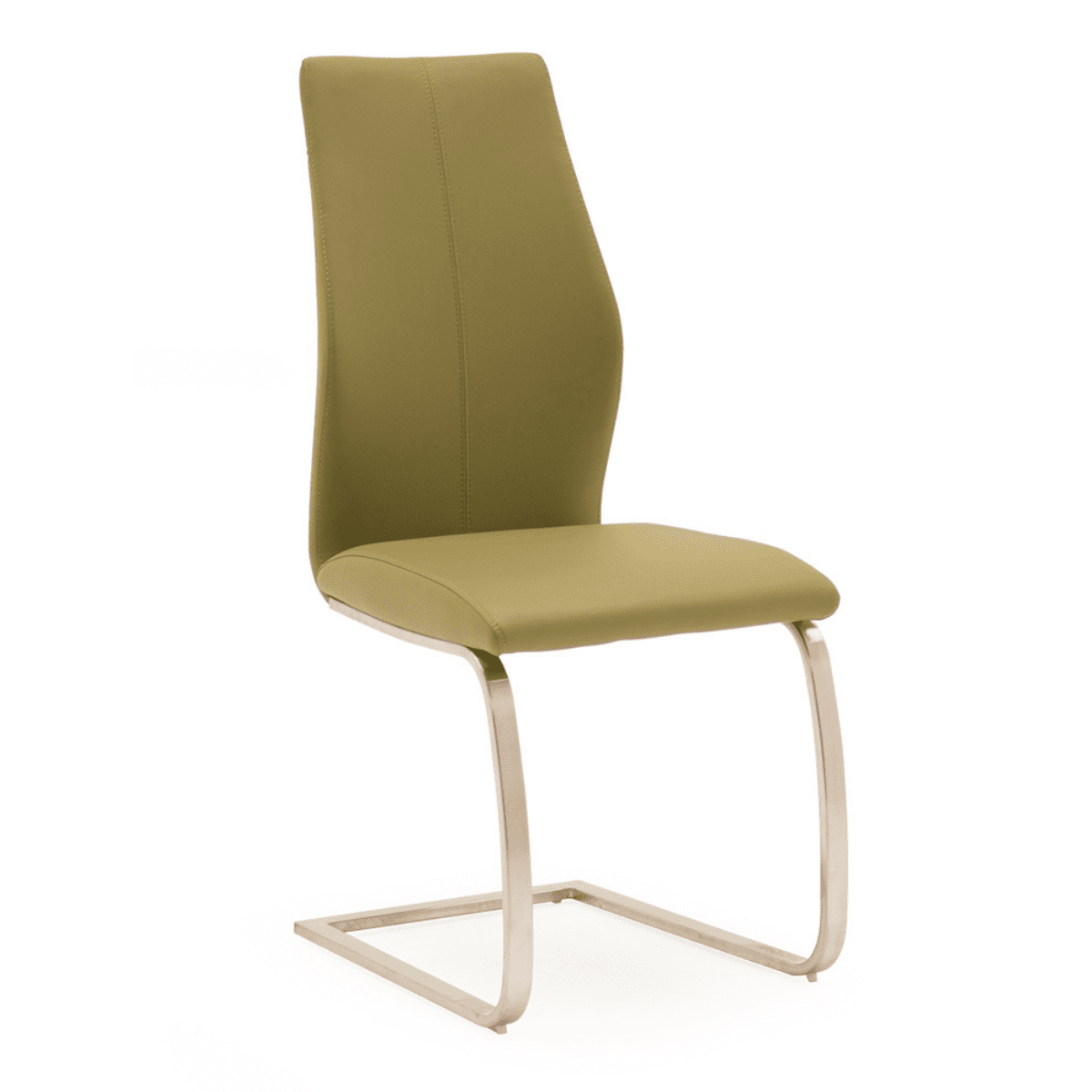 Irene Faux Leather Cantilever Dining Chair - 2