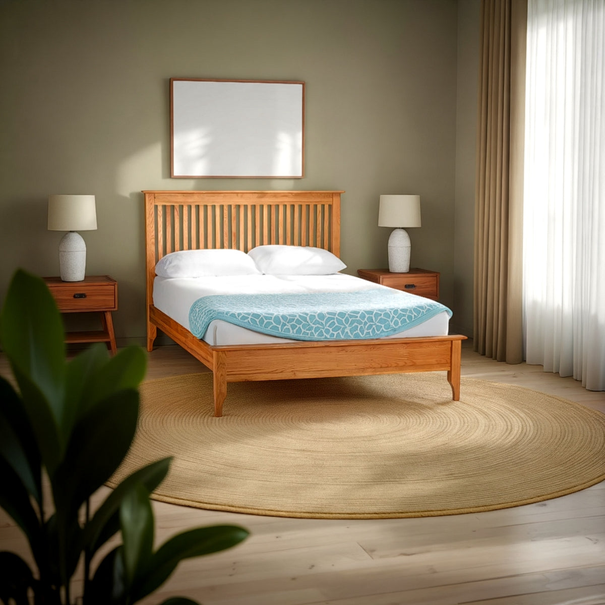 Lagan Light Oak Bed Frame