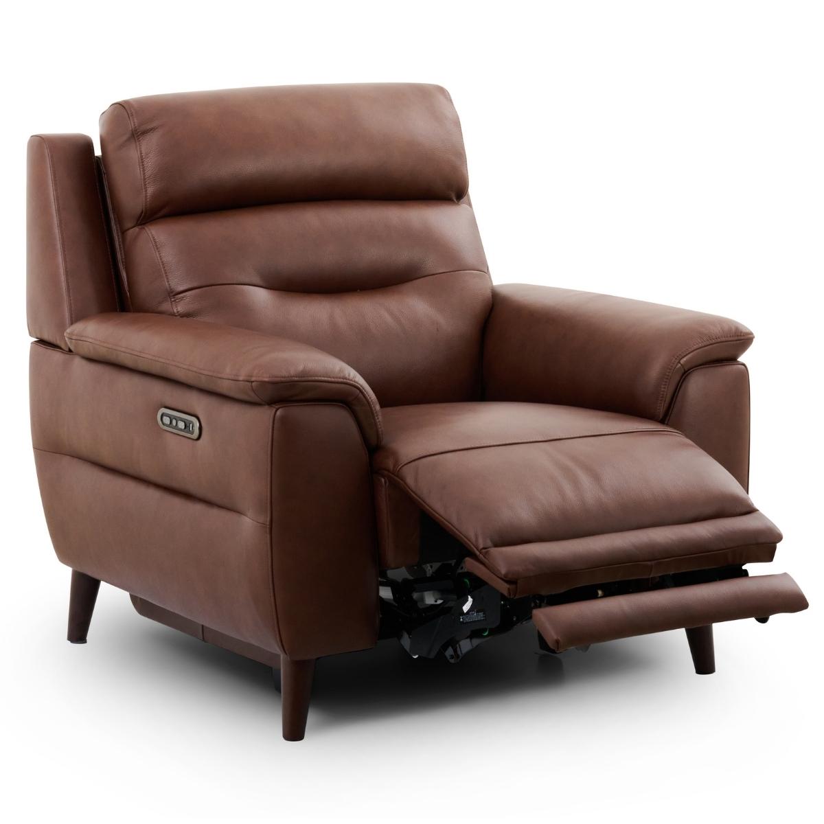 Lawrence brown leather armchair