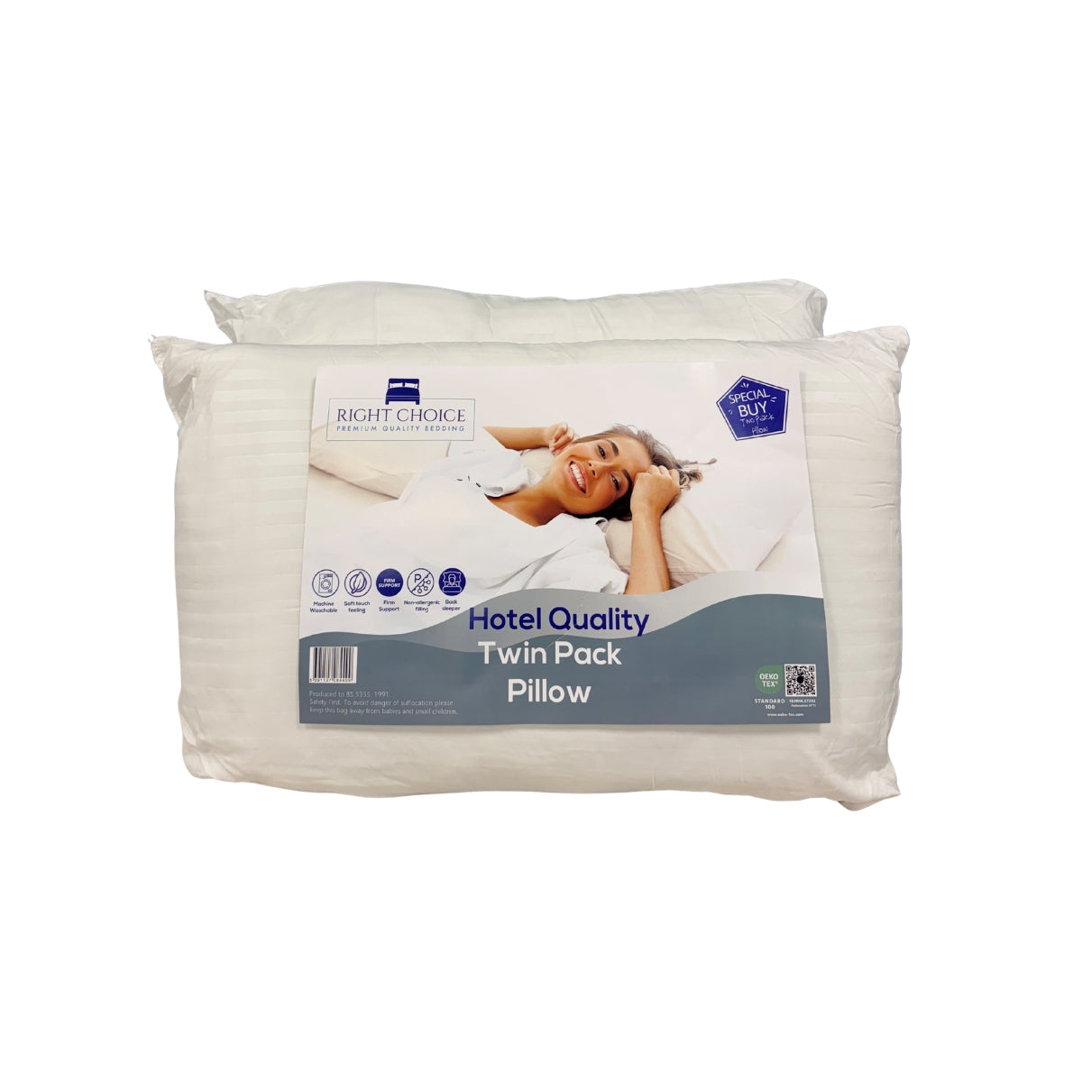 LuxuryHotelQualityHollowfibrePillows-TwinPack