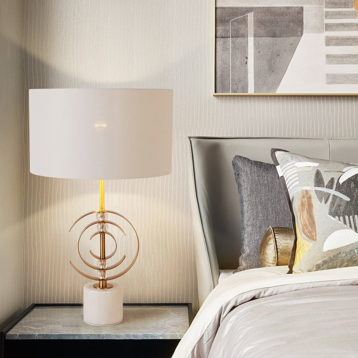 LuxuryWhite_GoldTableLampwithMarbleBase-7