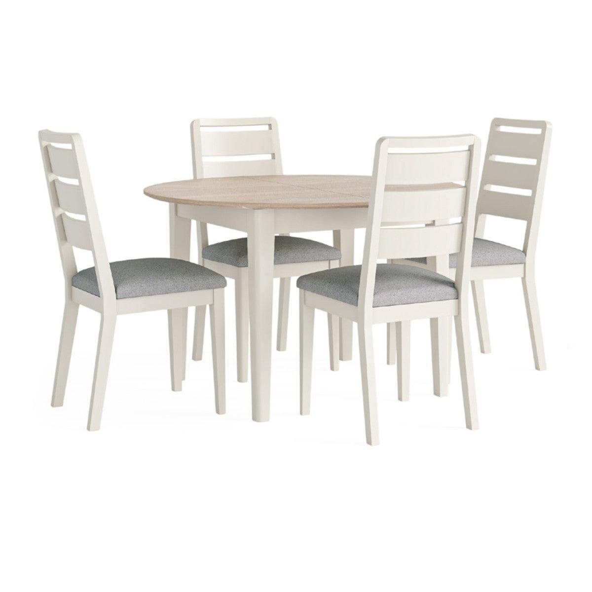 Marcella Cream Extendable Round Dining Table - 3