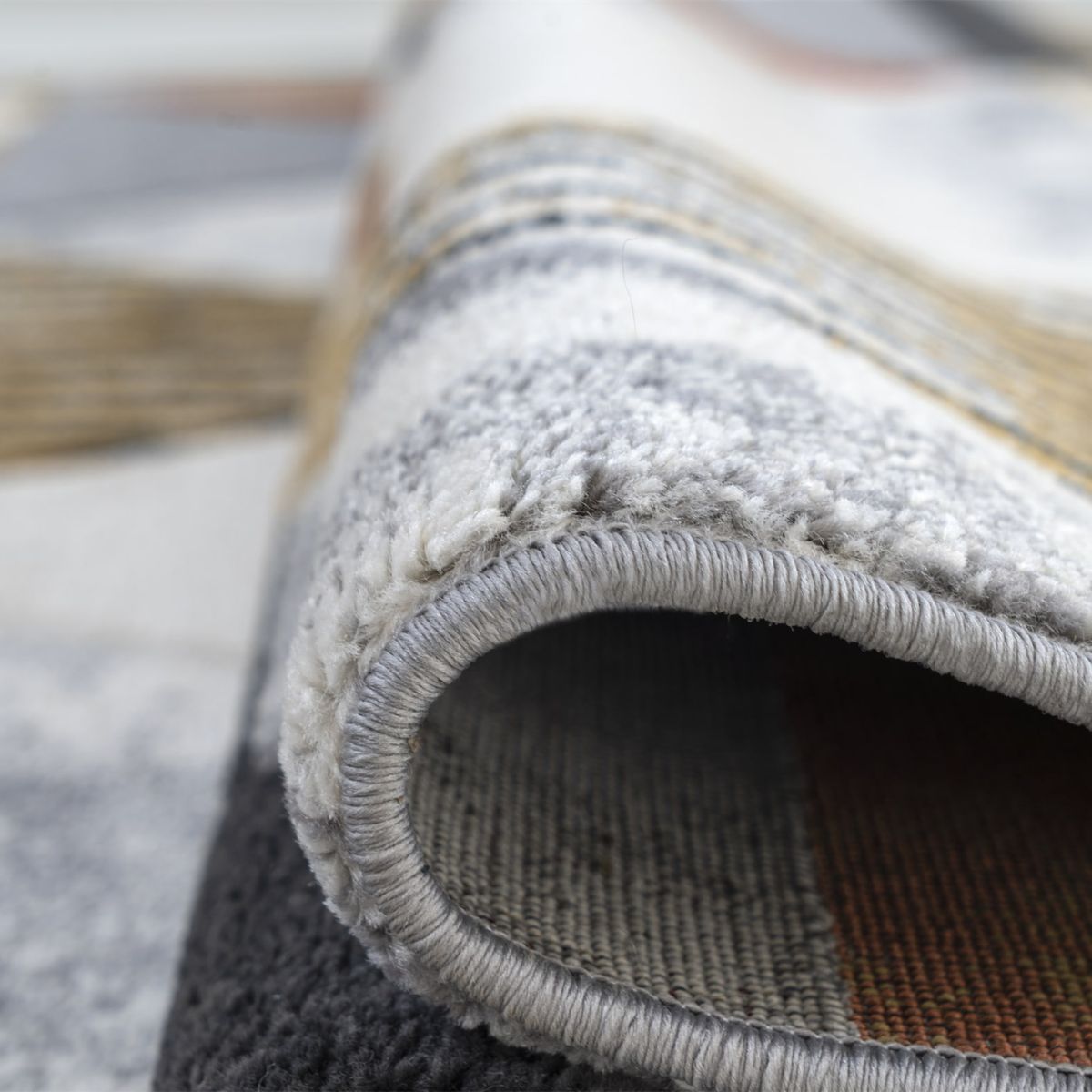 Mason Multi Tone Triangular Pattern Rug with Stripes - 3