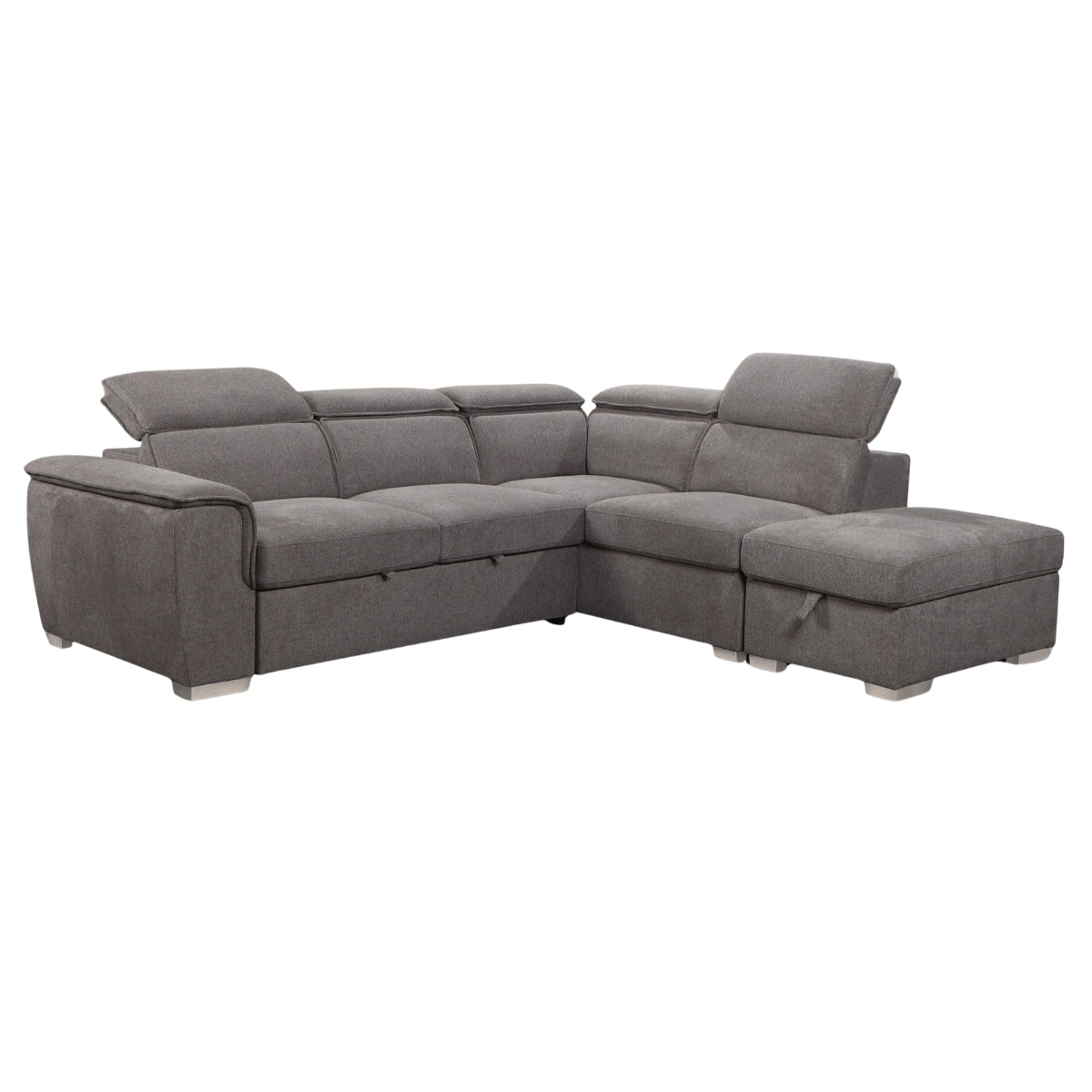 Mirabella Grey Corner Sofa Bed with Storage - 4