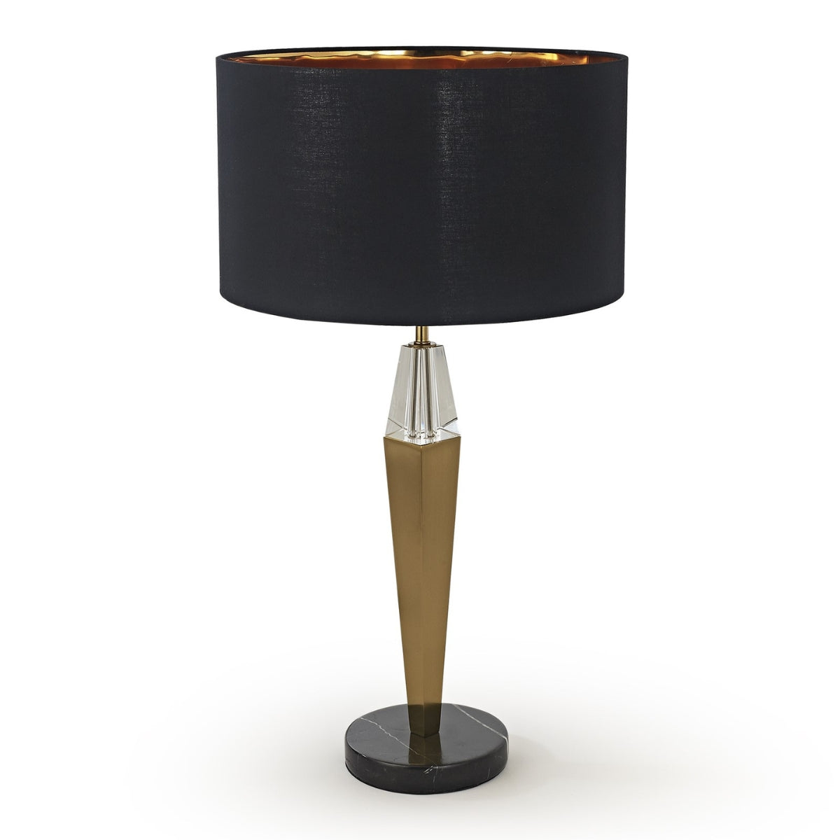 ModernBlackandGoldBedsideTableLampwithMarbleBase-2