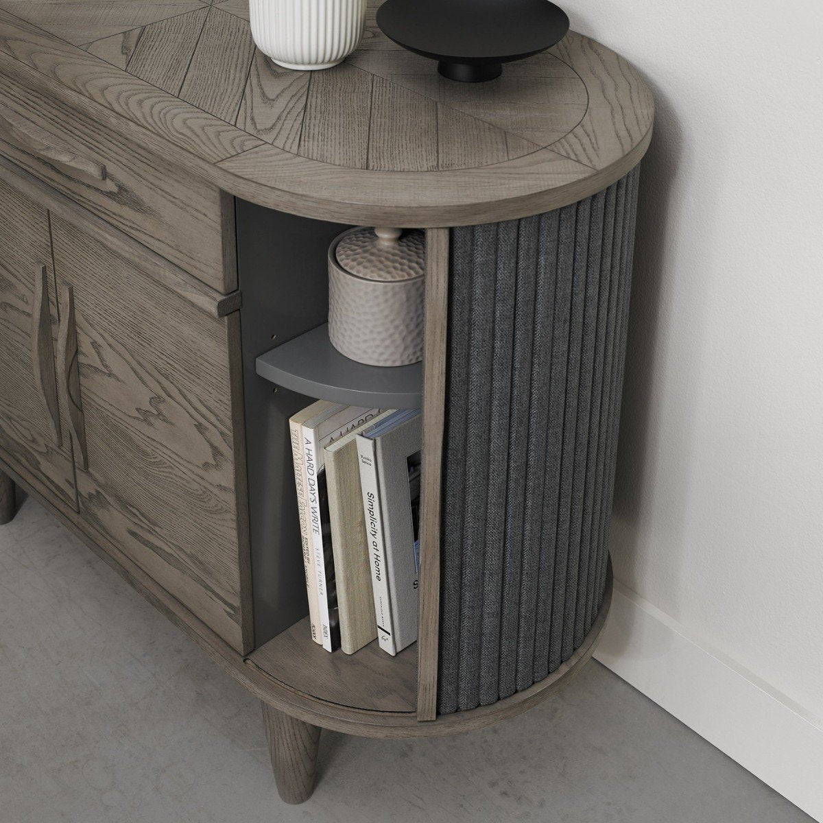 Moyvane Grey Narrow Sideboard - 5