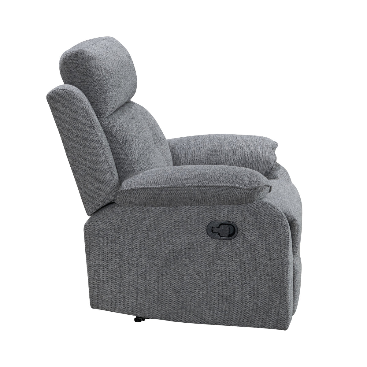Nebula Grey Fabric Recliner Armchair - 4