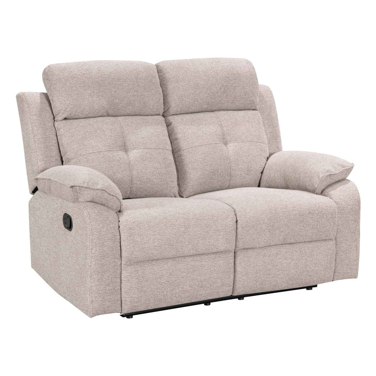 Nebula Light Brown Fabric 2 Seater Recliner Sofa - 1
