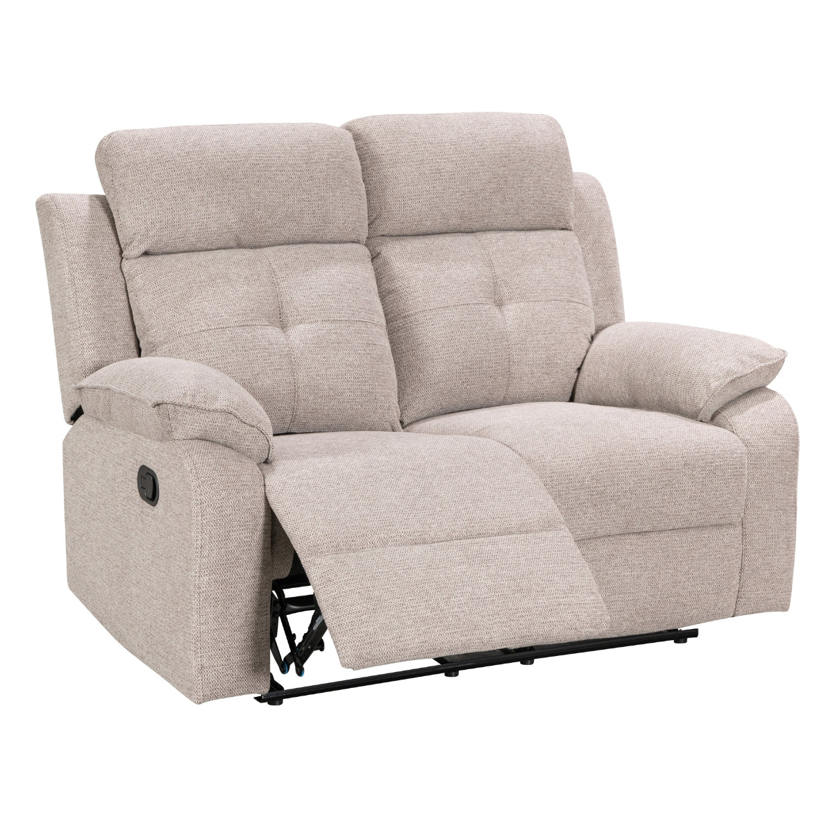 Nebula Light Brown Fabric 2 Seater Recliner Sofa - 2