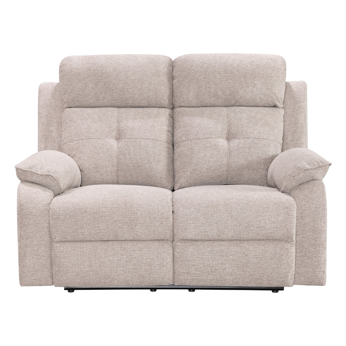 Nebula Light Brown Fabric 2 Seater Recliner Sofa - 3