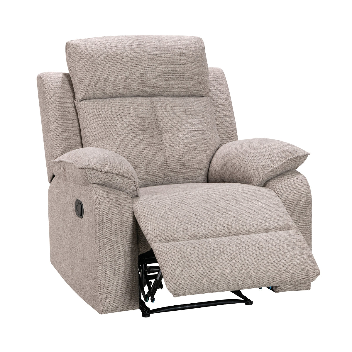 Nebula Light Brown Fabric Recliner Armchair - 2