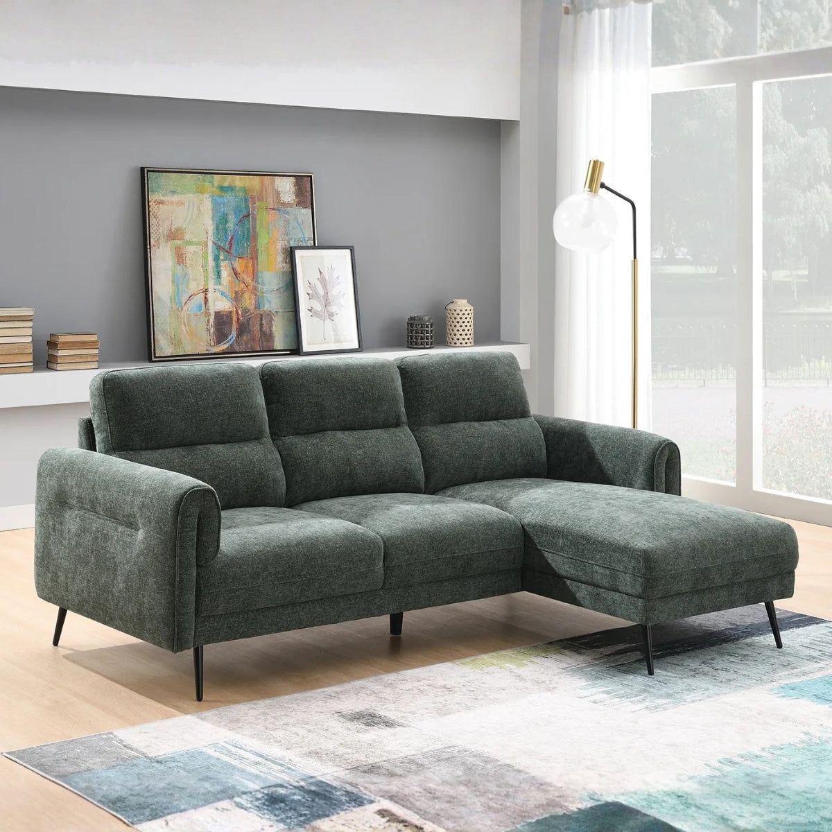 Osmond 3 Seater RHF Winter Moss - 2