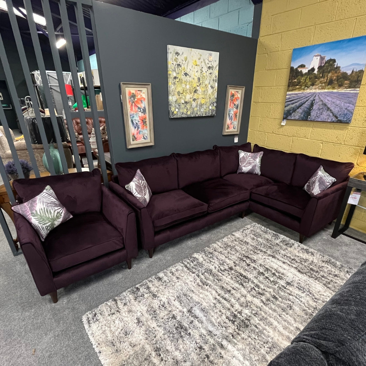 Parker corner sofa and chair set