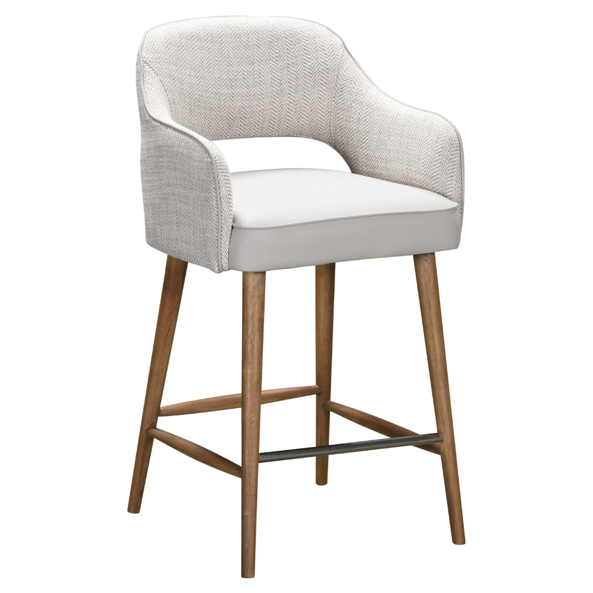 Pizzoli Herringbone Bar Stool - 1