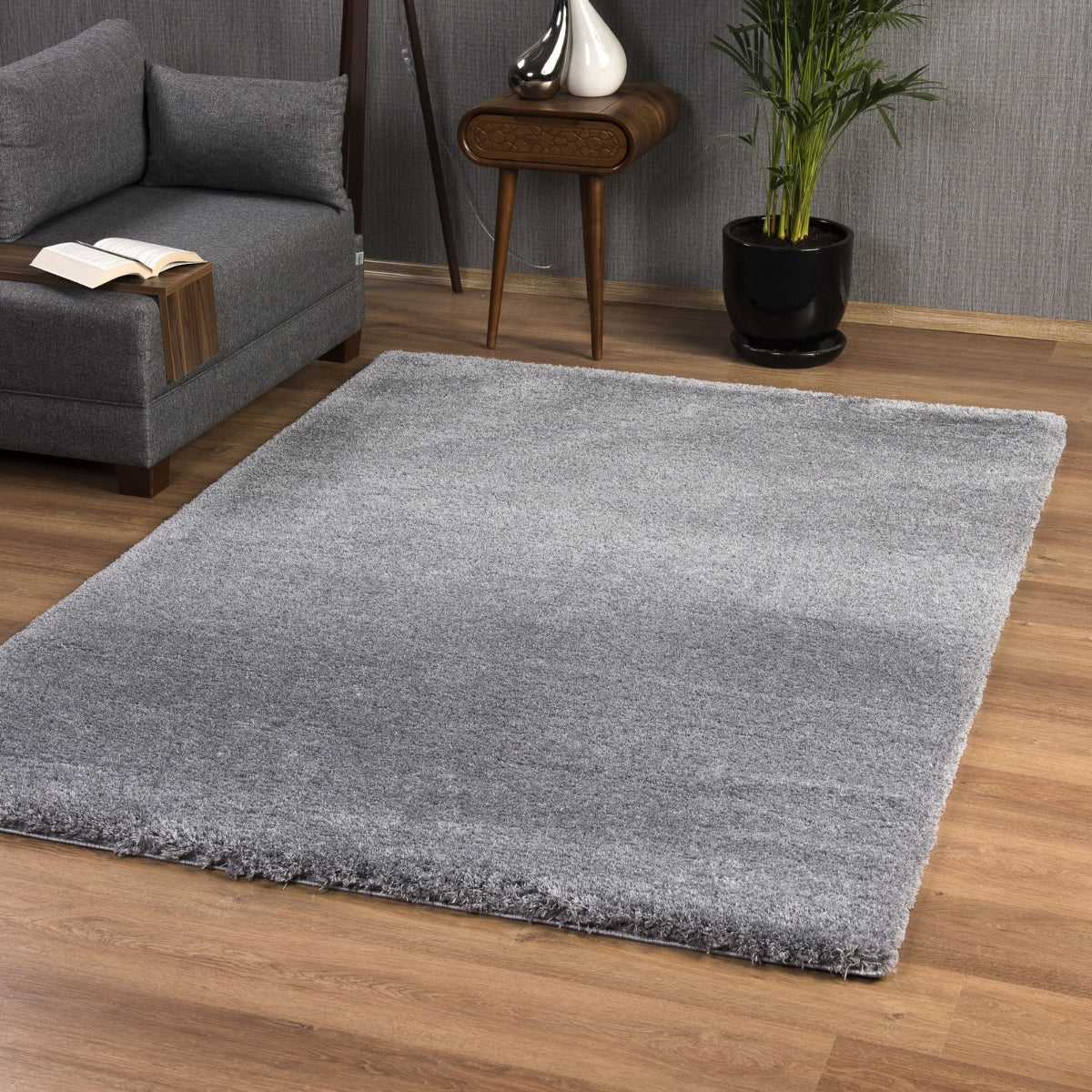 PradaSolidPlushShagAreaRugGrey-2