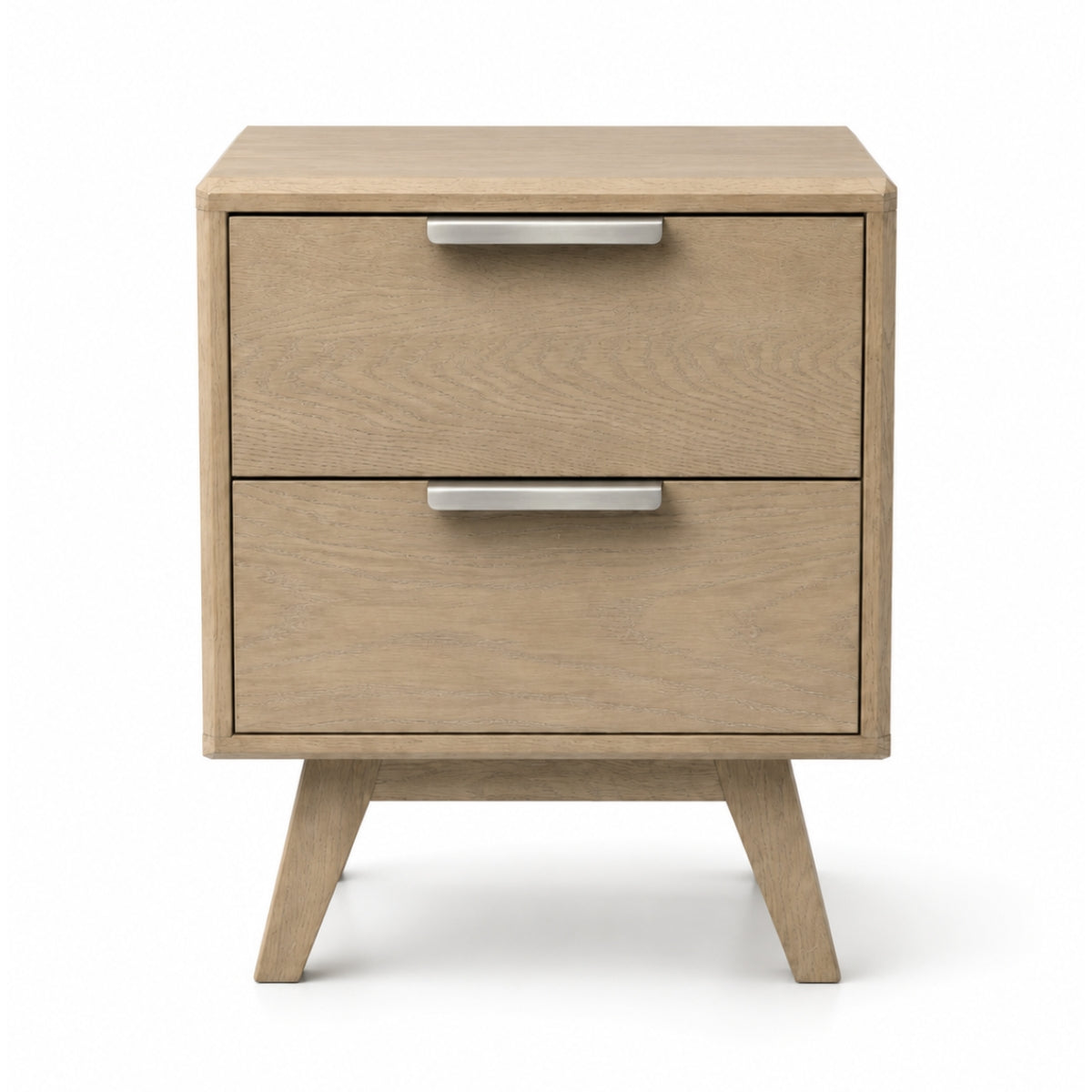 Radcliffe Washed Oak 2 Drawer Bedside Locker