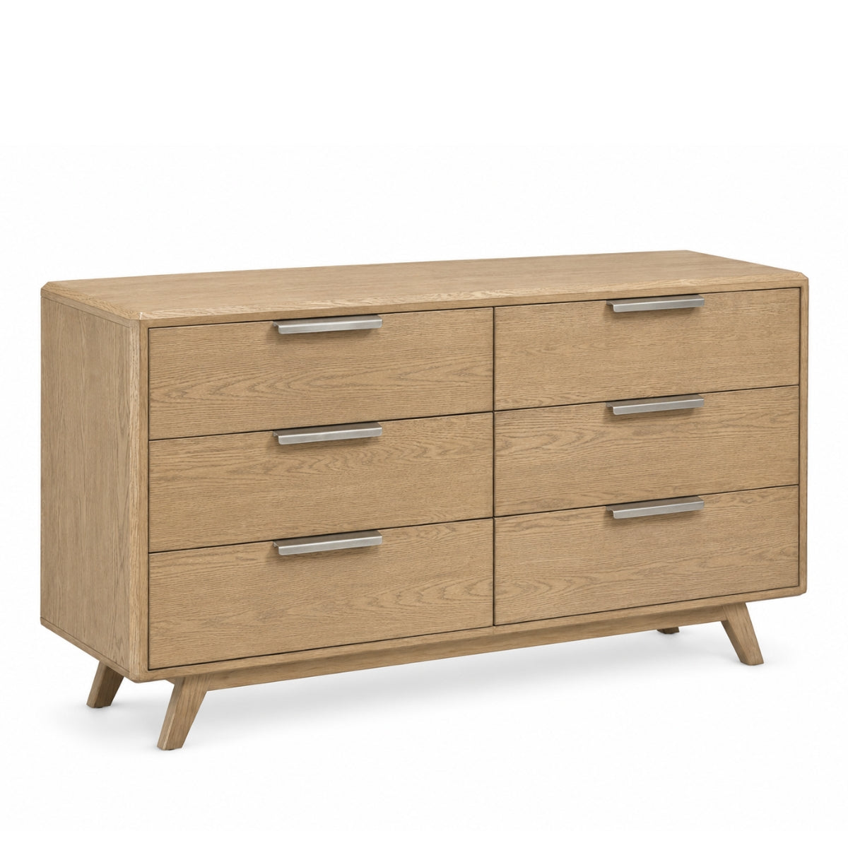 Radcliffe Washed Oak Wide 6 Drawer Chest - 1