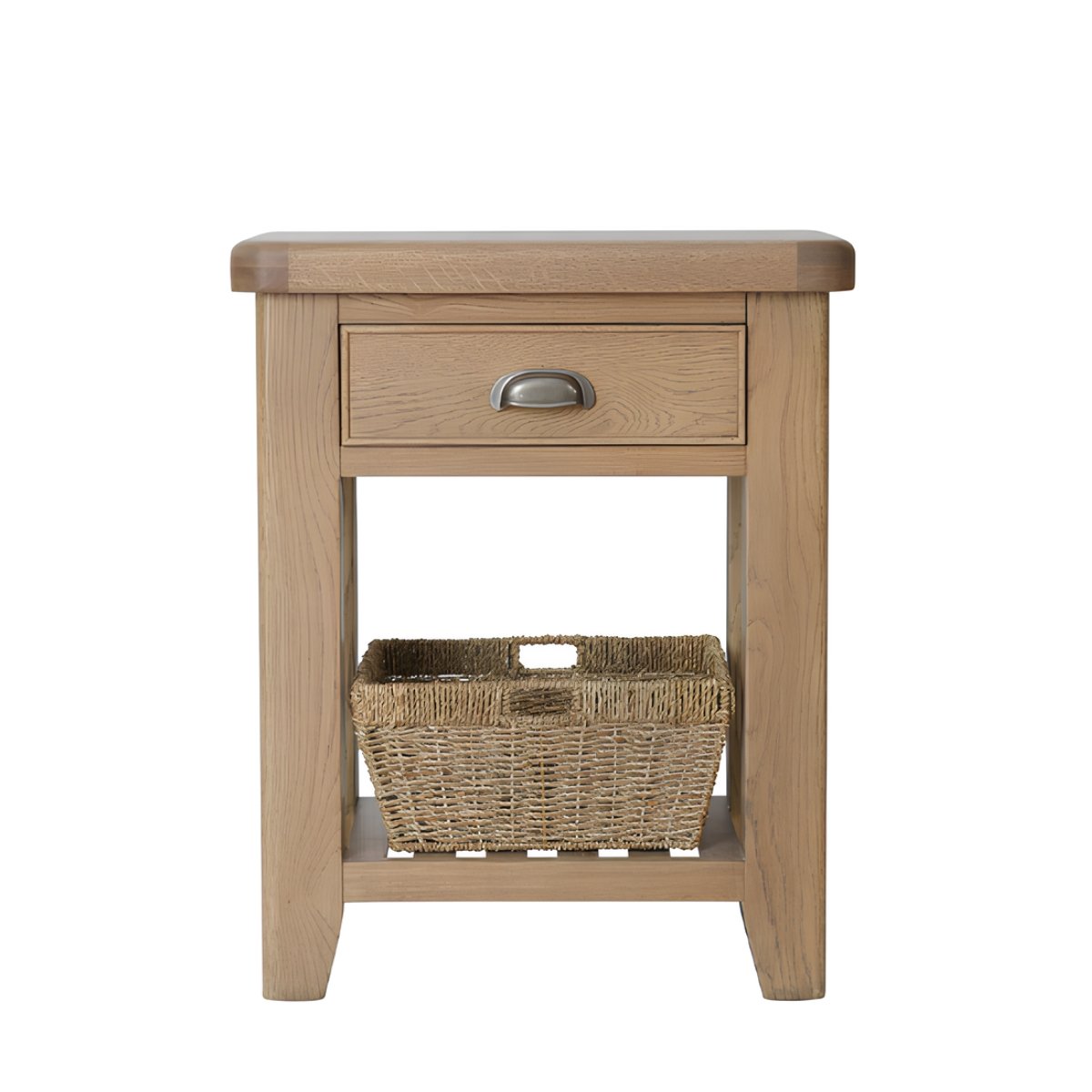 Rigel Smoked Oak Telephone Table - 2