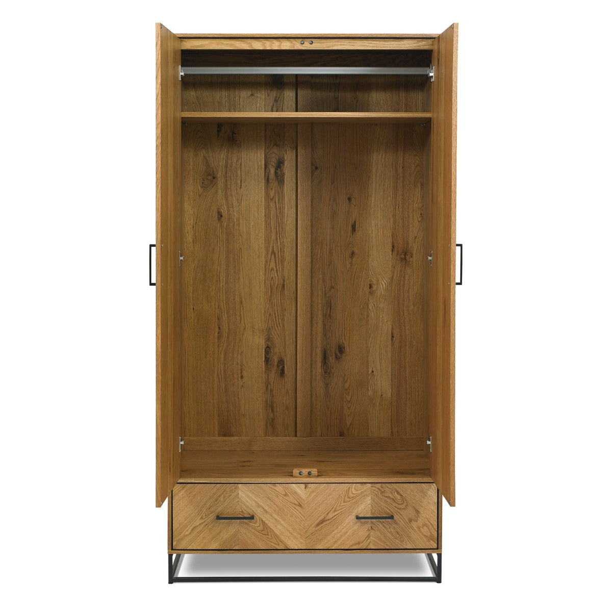 Riva Rustic Oak Double Wardrobe - 3